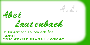 abel lautenbach business card